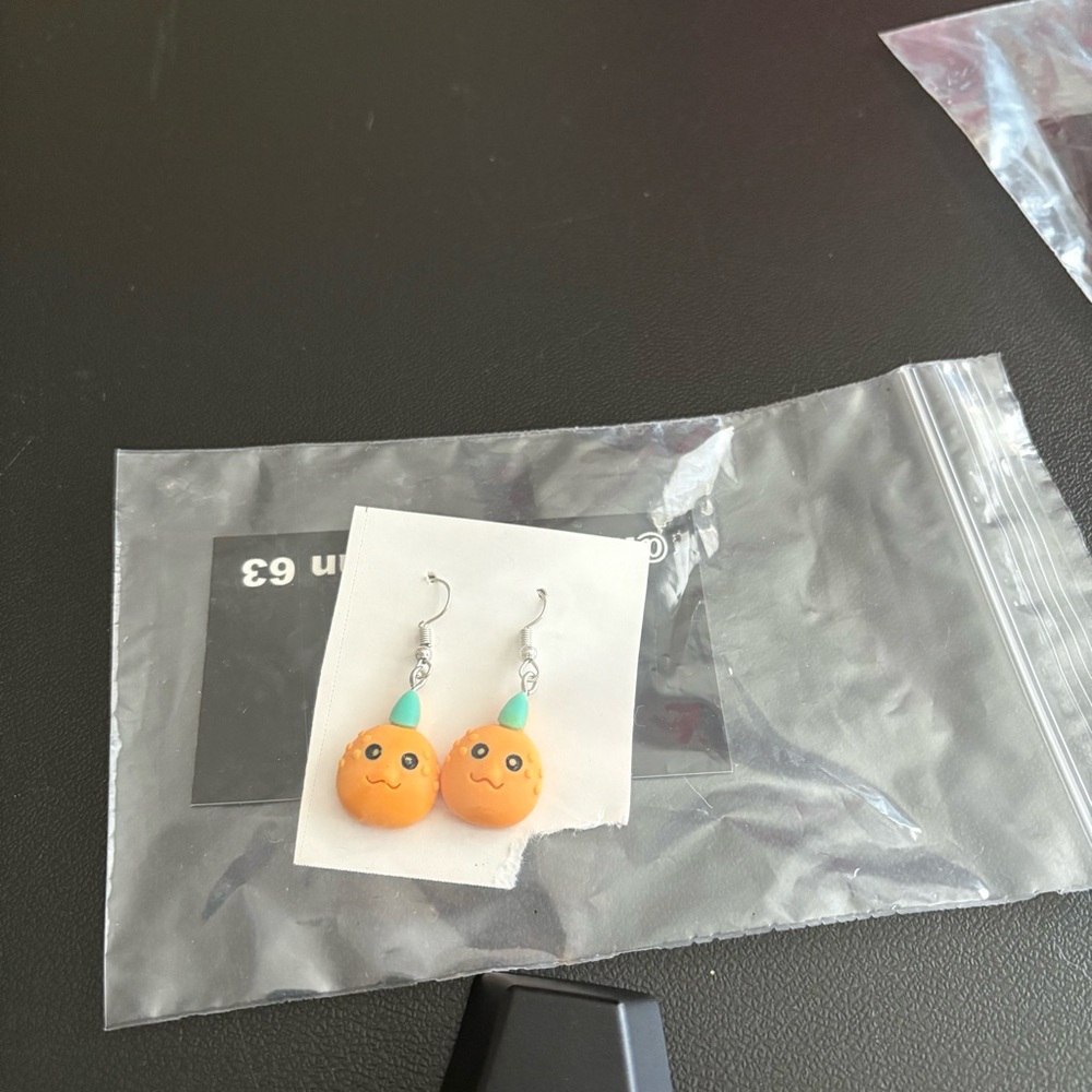 Pumpkin earrings for Halloween